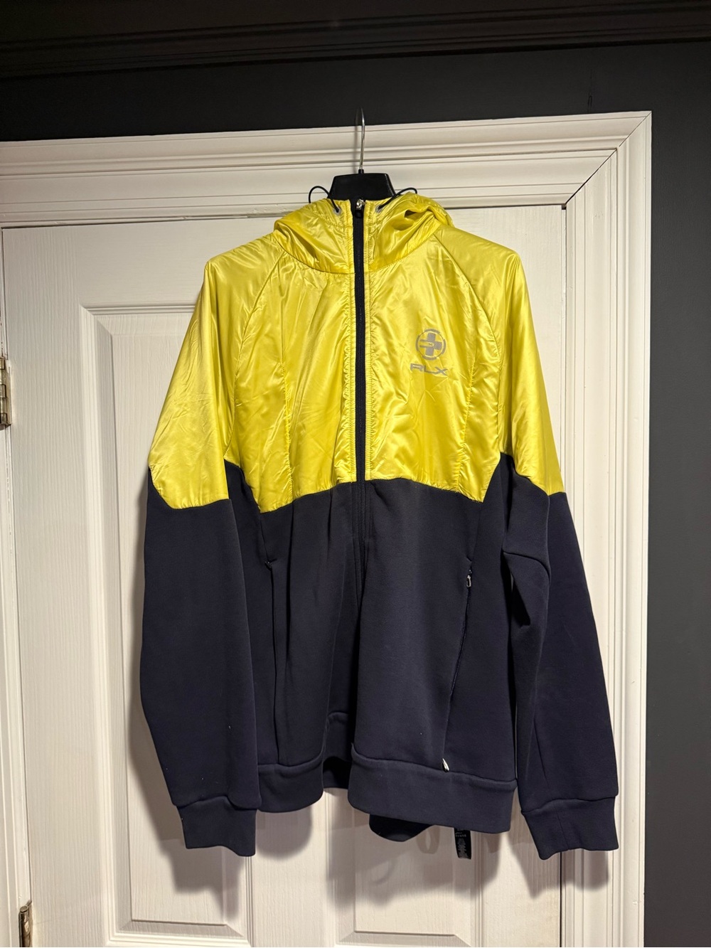 RLX Ralph Lauren Yellow and Navy Windbreaker Jacket